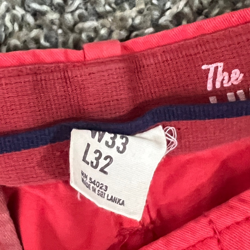 GAP Men's Preppy Slim Classic Orange Red Chinos Casual Pants - Picture 9 of 12
